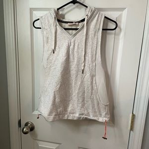 Anthropologie hologram sleeveless hoodie
